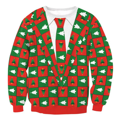 Suéter Navideño Unisex con Estampado 3D de Cuello Redondo - Image 14