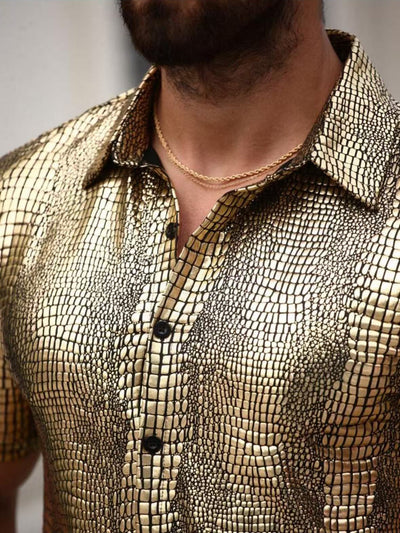 Camisa Casual Retro para Hombre con Cuello Solapa - Image 16