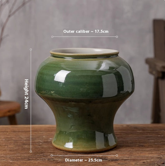 Maceta Decorativa Cerámica Redonda Estilo Retro - Image 3
