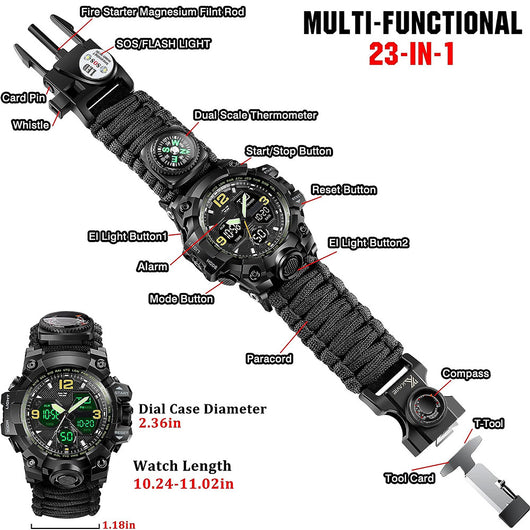Reloj Táctico Deportivo Dual Display Resistente al Agua - Image 2