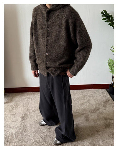 Cardigan Retro Japonés con Capucha y Botones para Hombre - Otoño Invierno - Image 18
