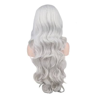 Peluca Cosplay Sirena Anime Rojo Oscuro Cabello Largo Ondulado - Image 18