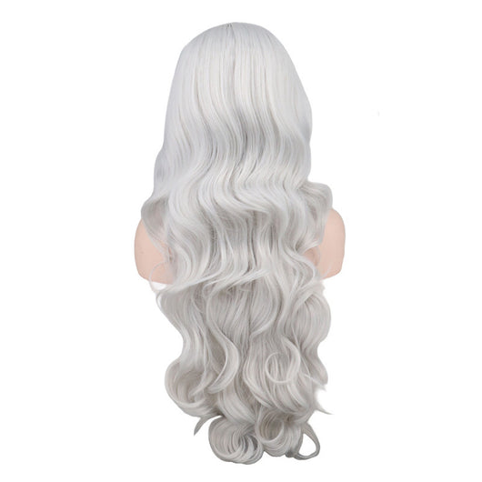 Peluca Cosplay Sirena Anime Rojo Oscuro Cabello Largo Ondulado - Image 18