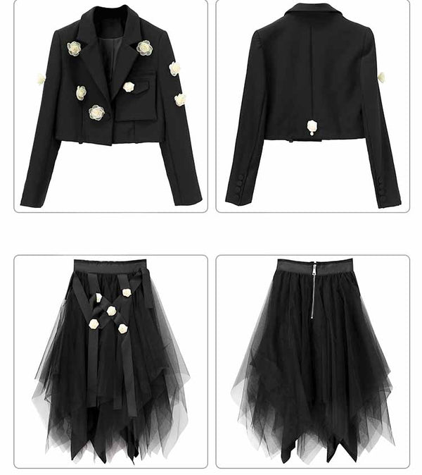 Conjunto de Falda y Blazer para Mujer - Traje Ejecutivo Elegante