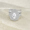 New Pear-shaped Full Inlaid Moissanite Two-layer Ring Suit Bare Goods US Tamaño 5