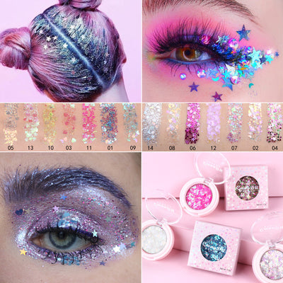 Sombra de Ojos con Purpurina Monocromática y Lentejuelas - Image 21