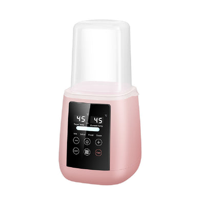 Pink multi-functional single bottle milk warmer with digital display for constant heating, defrosting, and steaming. - Image 3