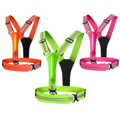 Chaleco Reflectante LED Recargable para Correr y Ciclismo Nocturno - Image 6