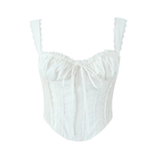 Chaleco Sensual de Encaje Francés con Tirantes Delgados - Image 6