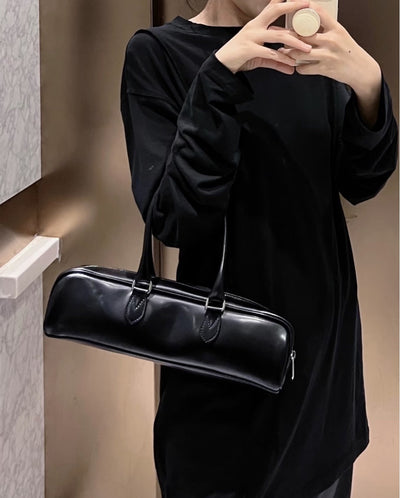 Bolso de Cuero Vacuno Tipo Baguette para Llevar en el Brazo - Image 8