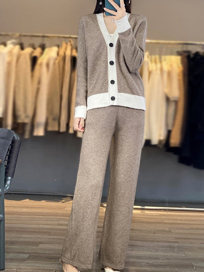 Conjunto de Dos Piezas en Lana Tejida - Diseño Holgado y Cómodo - Image 3