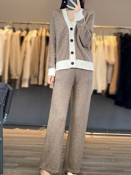 Conjunto de Dos Piezas en Lana Tejida - Diseño Holgado y Cómodo - Image 3