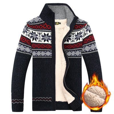 Cardigan de Lana Gruesa para Hombre - Suéter Cálido Tipo Abrigo Invierno - Image 13