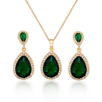 Conjunto de Collar y Aretes de Circonita Brillante para Novia - Joyería Elegante y Minimalista - Image 24
