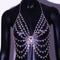 Colorful Wave Diamond Body Chain Chest Chain Sexy Nightclub Silver