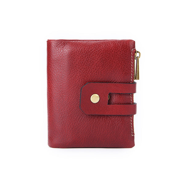 Billetera Corta de Cuero Vintage para Hombre