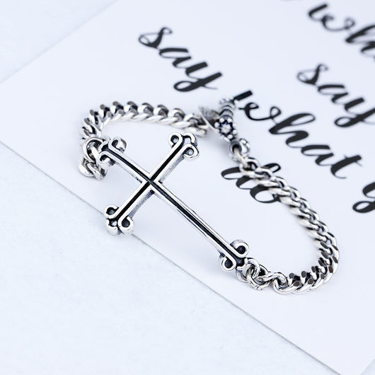 Pulsera de Plata Esterlina con Cruz para Hombre y Mujer - Image 8
