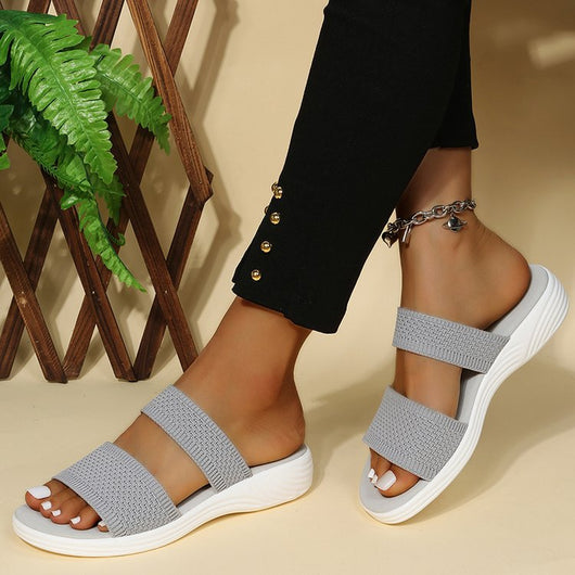 Sandalias Plataforma Tejidas con Malla - Comodidad Casual para Playa y Exterior - Image 4