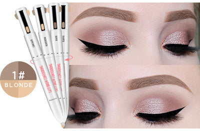 Lápiz de Cejas Giratorio 4 en 1 con Perlas Rotativas - Image 4