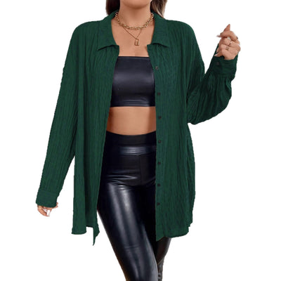 Blusa Casual con Cuello Polo para Tallas Grandes - Image 5