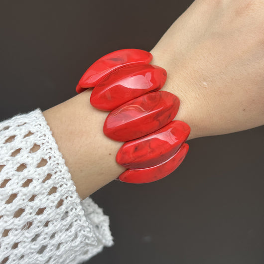 Pulsera Geométrica Roja Minimalista Estilo Europeo - Image 14