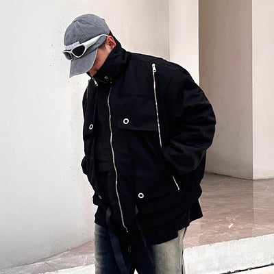 Chaqueta Acolchada de Algodón con Cuello Funcional y Diseño de Costuras - Image 9