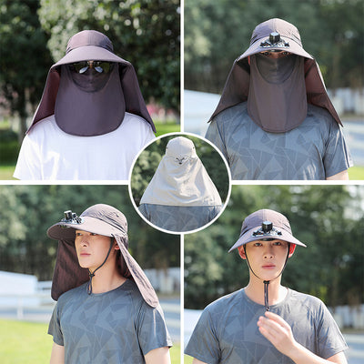 Sombrero de Protección Solar con Cobertura Facial para Pesca y Montaña - Image 3