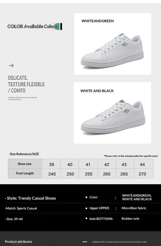 Zapatos Casuales Minimalistas Blancos para Hombre con Suela Plana - Image 7
