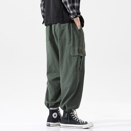 Pantalones Casuales Hombre Seda de Hielo Algodón y Lino - Image 10