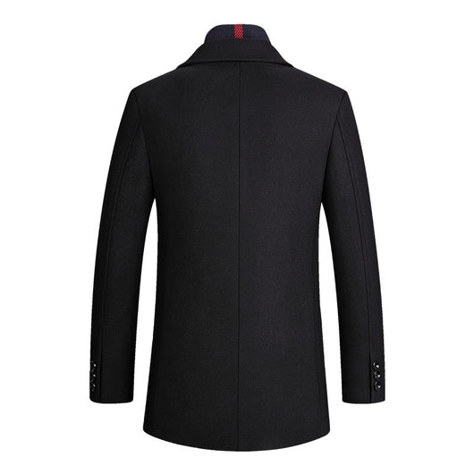 Blazer Casual para Hombre con Solapa y Bufanda de Lana - Image 2