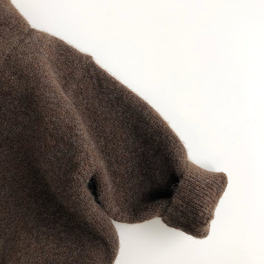 Abrigo Tejido Retro con Cuello Vuelto - Estilo Clásico Moderno - Image 4