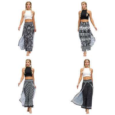 Pantalones Yoga Boho Estampado Étnico para Entrenamientos al Aire Libre - Image 3