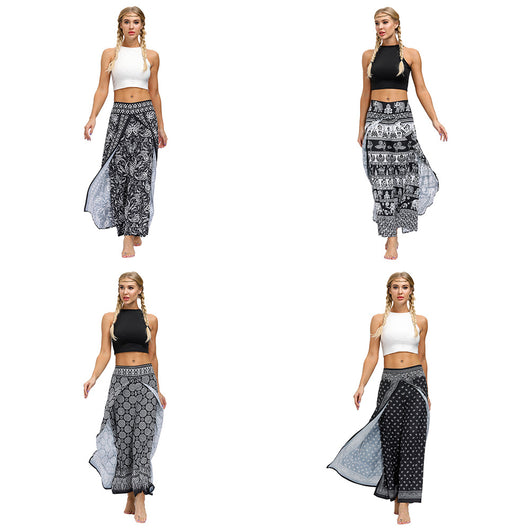 Pantalones Yoga Boho Estampado Étnico para Entrenamientos al Aire Libre - Image 3