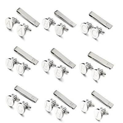 Gemelos Iniciales para Hombre - Letra A con Clip de Cuello - Image 2
