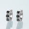Hip Hop Pull Moissanite Earring Eardrop S925 Sterling Plateado Negro And Blanco Chic Ear Clip Negro 925 Plateado