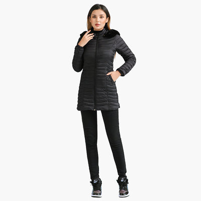 Abrigo Acolchado Ultraligero para Invierno - Parka Larga de Algodón Mujer - Image 5