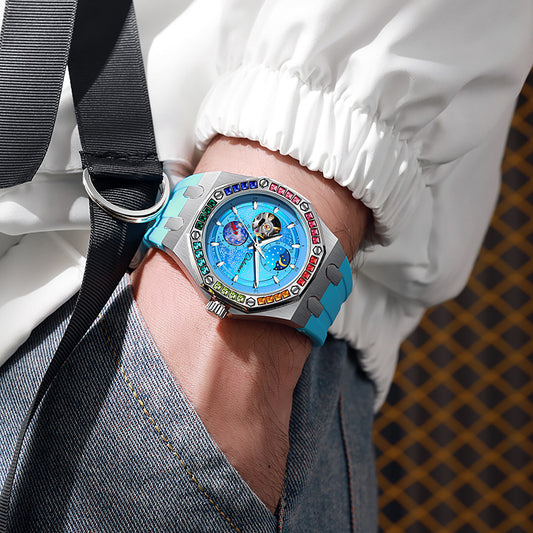 Reloj Mecánico Luminoso Impermeable Hombre - Serie Cielo Estrellado - Image 2