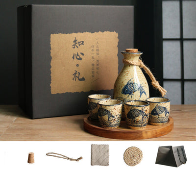 Set Calentador de Sake Retro Japonés con Tazas de Cerámica - Image 33