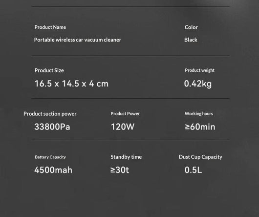 Aspiradora Portátil para Auto y Hogar - Compacta y Potente - Image 9