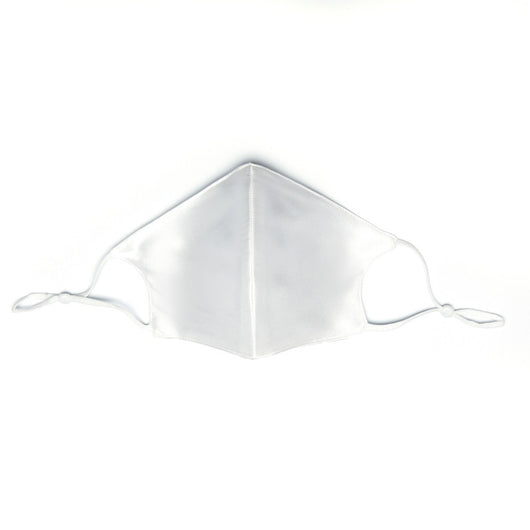 Wine red silk face mask with adjustable white ear loops, designed for breathable comfort and dust protection. - Image 7
