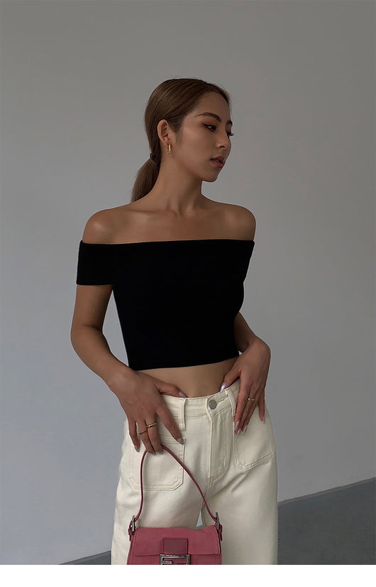 Top Tejido Asimétrico Cropped para Mujer - Image 22