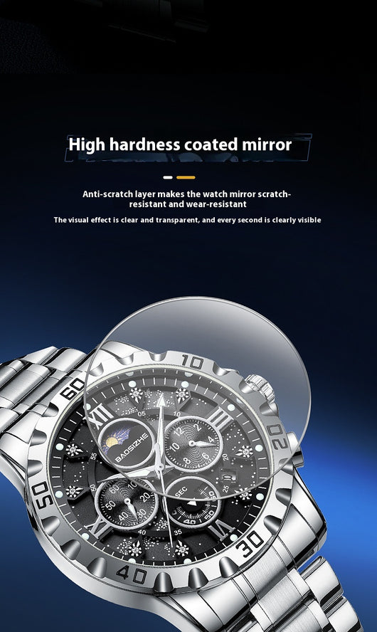 Reloj de Cuarzo Luminoso Impermeable para Hombre - Elegancia Profesional - Image 9