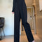 Pantalones de Traje Rectos Cintura Alta Oversize para Mujer