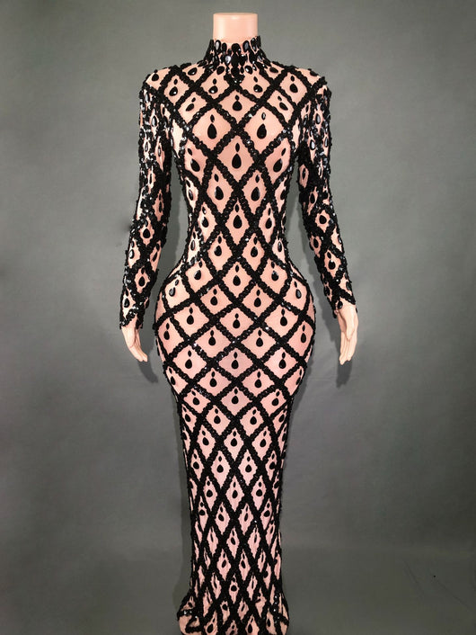 Vestido de Fiesta Elegante con Cristales Brillantes para Mujer - Image 12