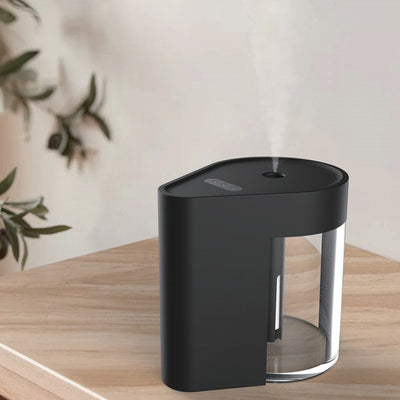 White USB portable humidifier and alcohol sprayer with a clear water tank on a white background. - Image 9