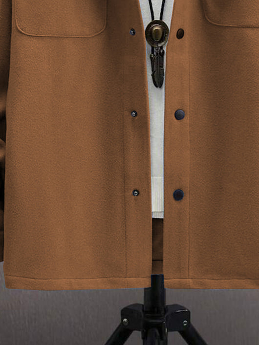 Abrigo Elegante para Hombre con Botones y Bolsillos de Solapa - Image 18