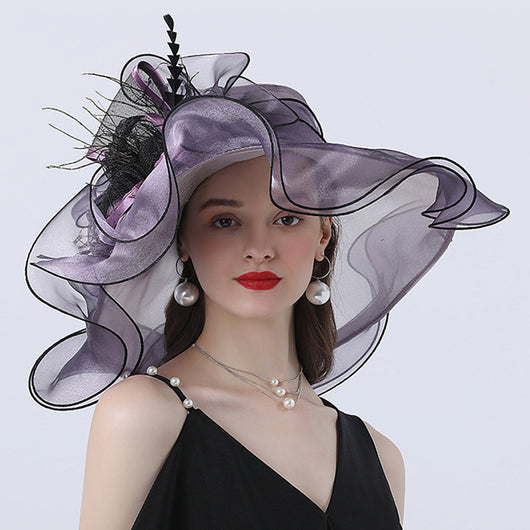 Sombrero de Ala Ancha con Diseño Floral para Mujer - Estilo Urbano - Image 7