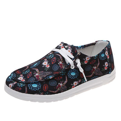 Mocasines Mujer con Estampado Girasol - Zapatos Canvas Cómodos sin Cordones - Image 7
