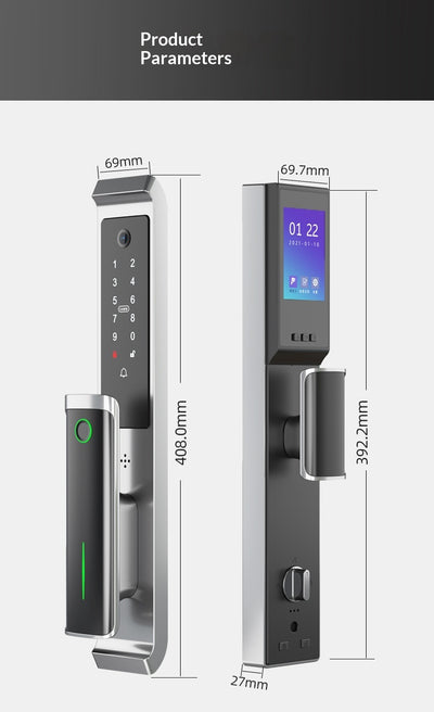 Cerradura Inteligente con Huella Dactilar y Visor Digital para Puertas de Seguridad - Image 12