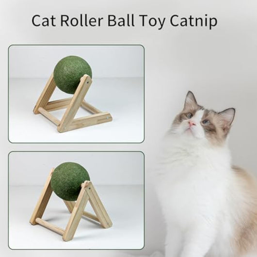 Bola de Catnip Gigante con Soporte - Juguete Seguro para Gatos de Interior - Image 10